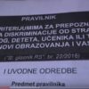 Uputsvo za pravilnik o diskriminaciji u obrazovanju