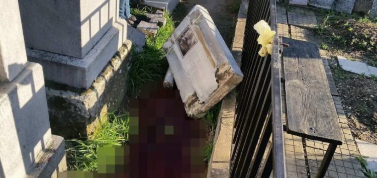 Nadgrobni spomenik usmrtilo dete na leskovačkom “Špitaljskom groblju”