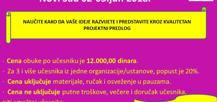 Obuka za pisanje projekata CPZV