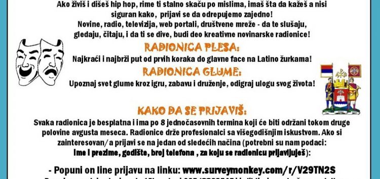 Besplatne radionice za mlade – organizator OCD PROTECTA