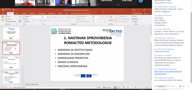 Online radionica o održivosti LAG u okviru Romacted programa