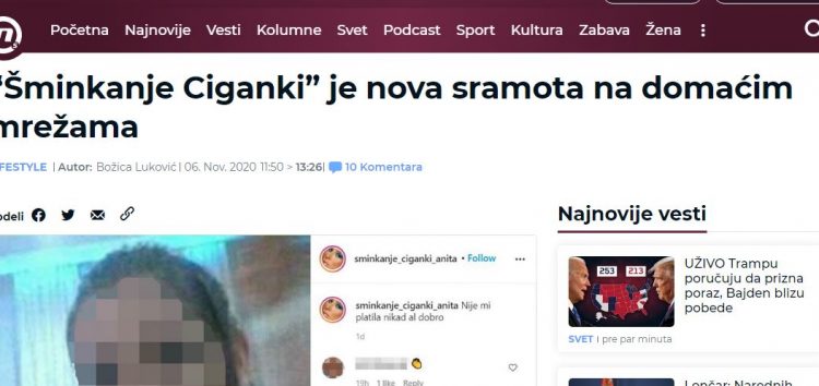 “Šminkanje Ciganki” je nova sramota na domaćim mrežama